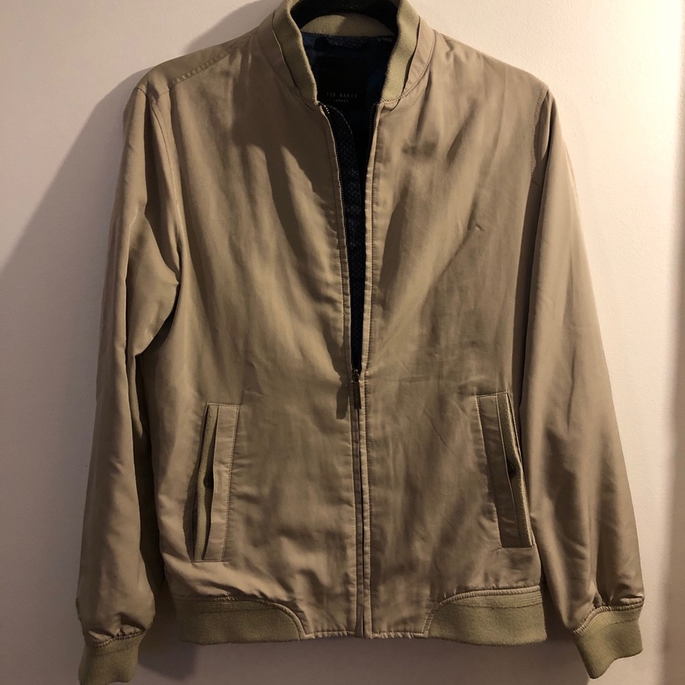 Ted Baker Men’s Nufibre Light Tan Bomber Jacket